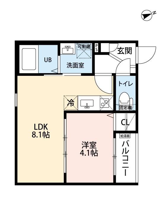 ROBOT HOME 鶴里(1LDK/1階)の間取り写真