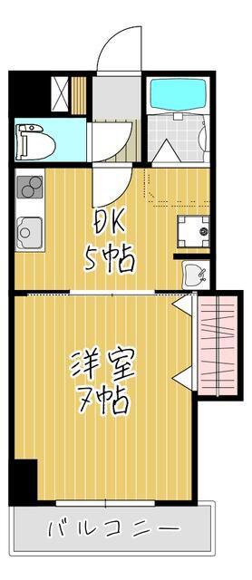 シャルム北戸田(1DK/4階)の間取り写真