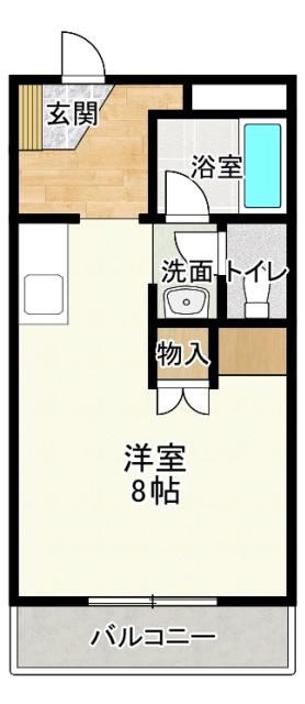 シャンブルYOSHIMI(ワンルーム/2階)の間取り写真