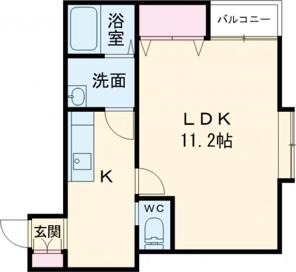 BUENA関屋堀割(1K/1階)の間取り写真