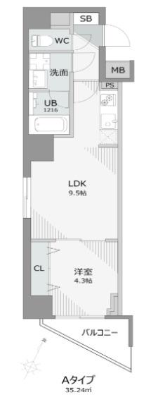 イル レガーメ DH(1LDK/3階)の間取り写真