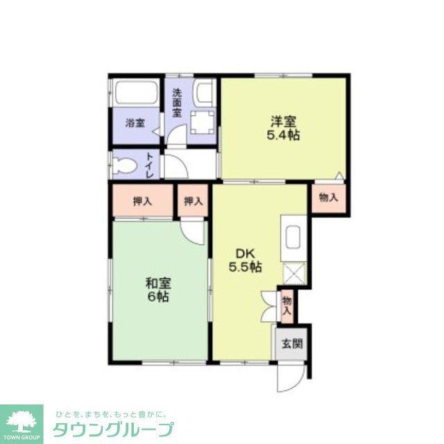 エステート成増(2DK/1階)の間取り写真
