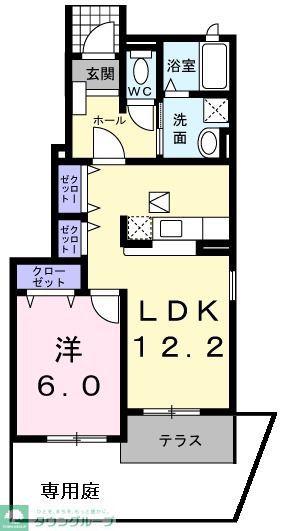 ヴィオラ メゾンI(1LDK/1階)の間取り写真