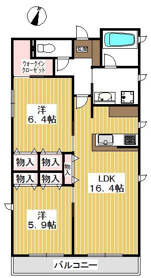 LS TREE(2LDK/2階)の間取り写真