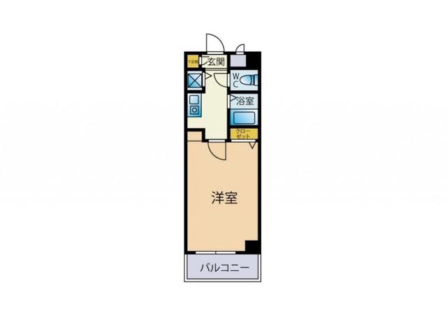 パークコート太宰府(1K/5階)の間取り写真