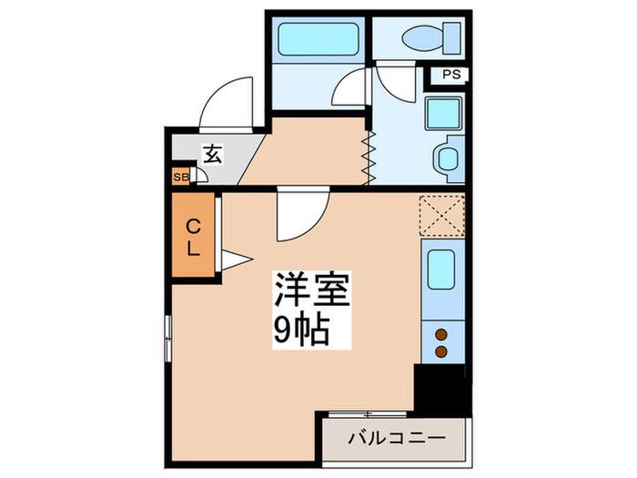 イクストヴィラ(ワンルーム/5階)の間取り写真