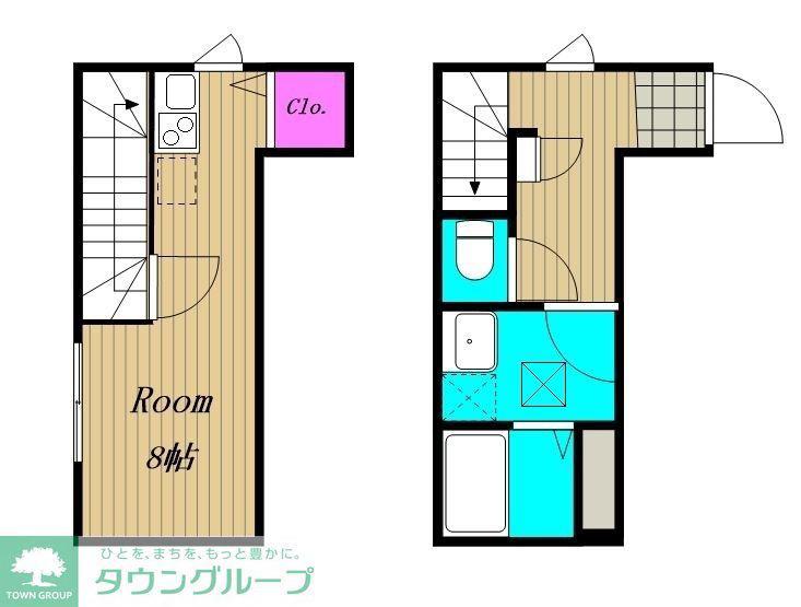 フルセイル高石(ワンルーム/1階)の間取り写真