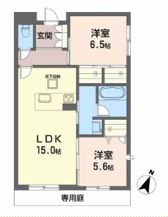 VICRES(2LDK/2階)の間取り写真