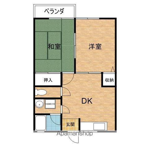 ハイツ中浦II(2DK/1階)の間取り写真