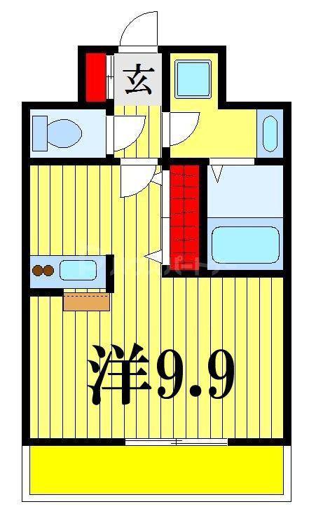 ソラーナ(ワンルーム/8階)の間取り写真