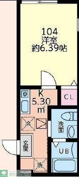 パークテラス立場(1K/2階)の間取り写真