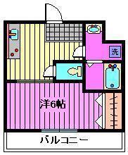 フローラルパレス大成(1K/3階)の間取り写真