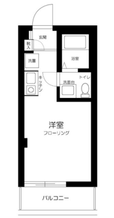 ポールフラッグ木場(1K/3階)の間取り写真