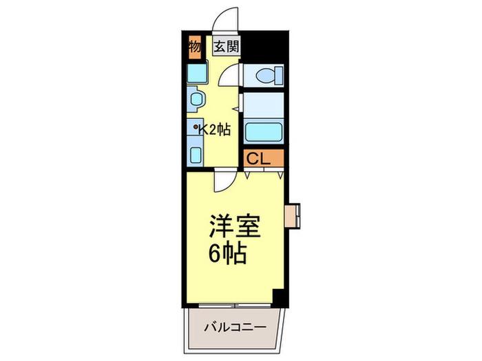 シティマンション大橋南NO.10(1K/4階)の間取り写真