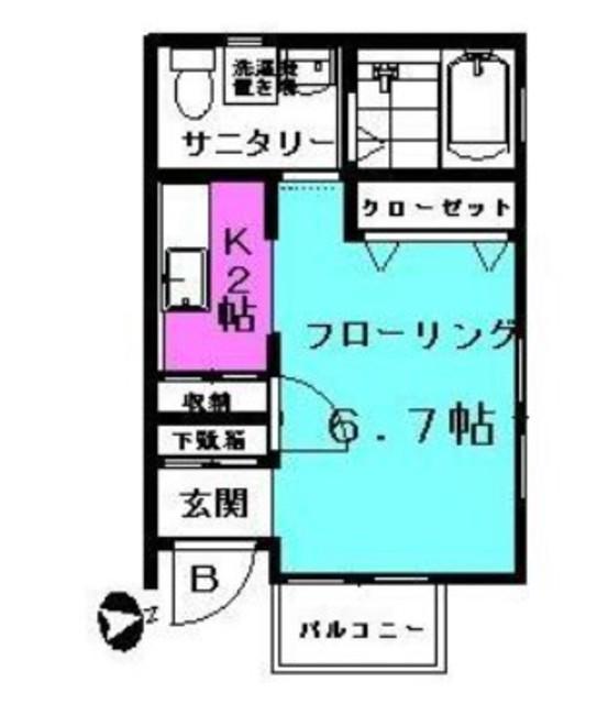 コーポABC(1K/1階)の間取り写真