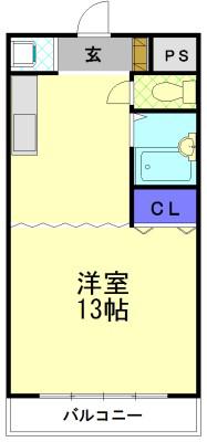 ファミリオNAKAHARA II(ワンルーム/2階)の間取り写真