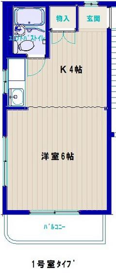 ドミトリーII(1K/3階)の間取り写真