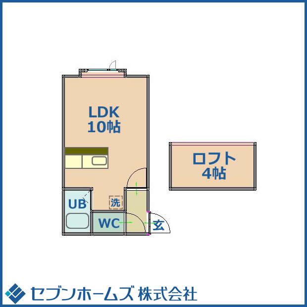 ティアラ文京台クラブハウス(1SK/2階)の間取り写真