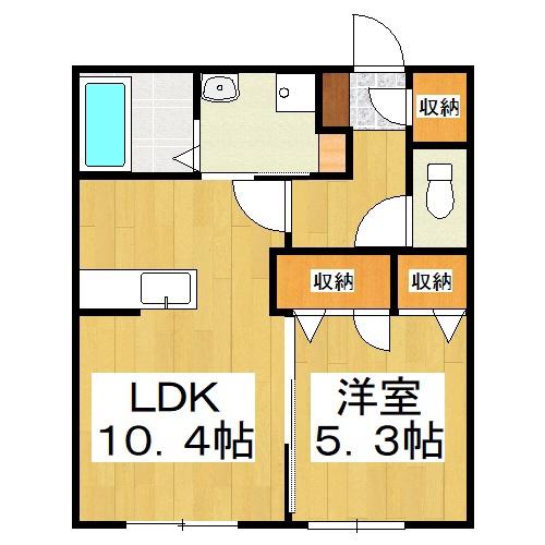 キルシェ(1LDK/1階)の間取り写真