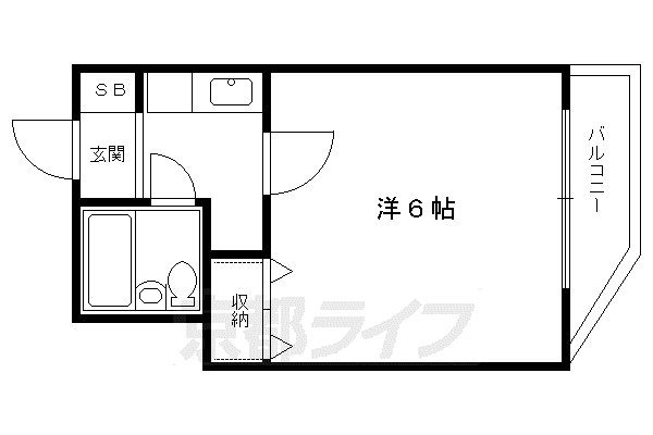 プラザクレバーI(1K/2階)の間取り写真