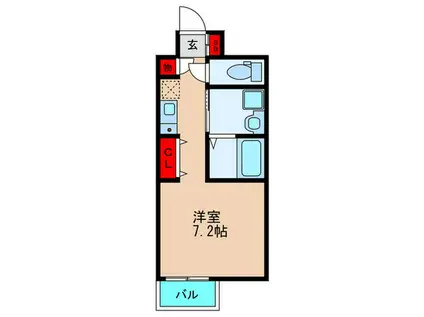 CHOUCHOU中宮(ワンルーム/2階)の間取り写真