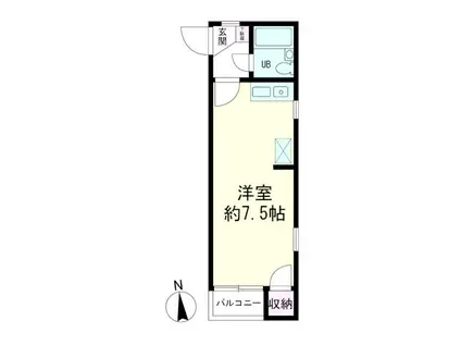 プチ・バレーヌ南台(ワンルーム/2階)の間取り写真