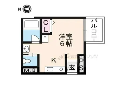 HAL高槻弐番館(ワンルーム/3階)の間取り写真