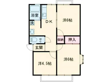 モアクレスト早野(3DK/1階)の間取り写真