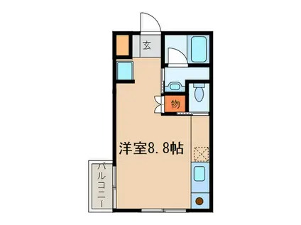 ボーディングハウスY.G(ワンルーム/1階)の間取り写真