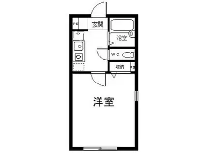 ファイル1010(1K/1階)の間取り写真