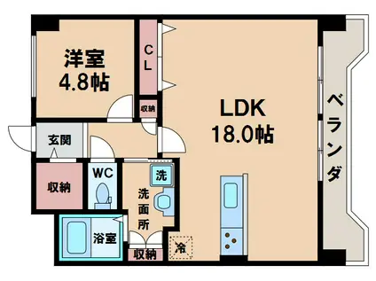 ULYSIS EN FAMILLE(1LDK/4階)の間取り写真