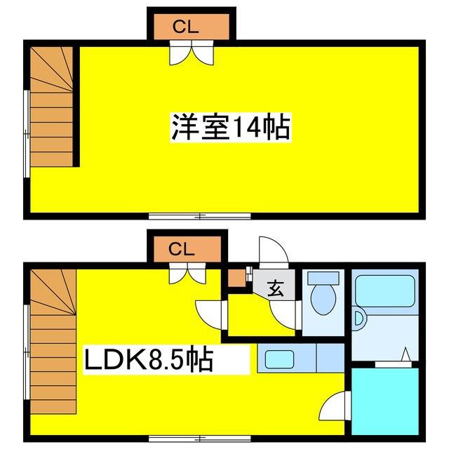 リバーパーク36(1LDK/2階)の間取り写真