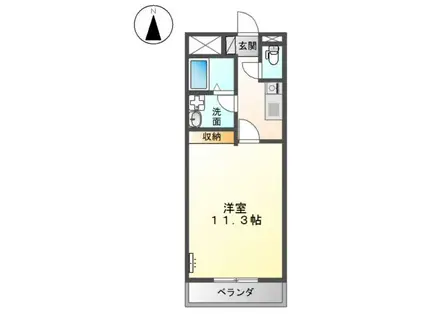 リバパレス(1K/1階)の間取り写真