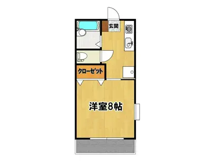 メゾンクラージュ(1DK/4階)の間取り写真