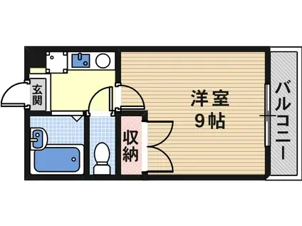 ノースIV(1K/1階)の間取り写真