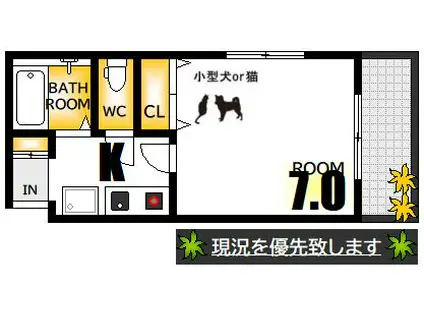 山根ビル光南(1K/3階)の間取り写真