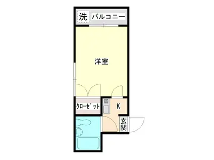 ラ・ミアカーサ蓮根(1K/1階)の間取り写真