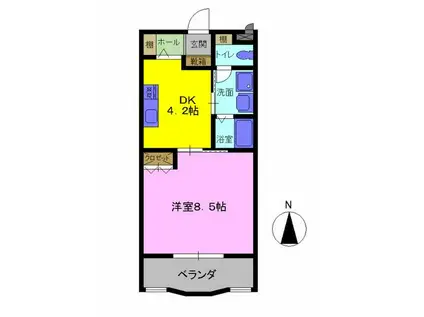 エテルナ112(1K/3階)の間取り写真