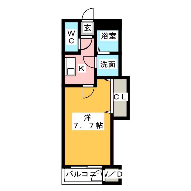 エンブルセレス常磐町(1K/6階)の間取り写真