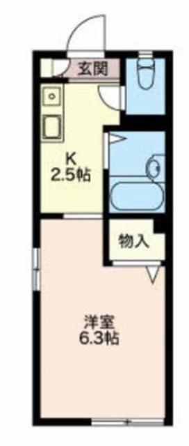 グリーンハイツ(1K/1階)の間取り写真