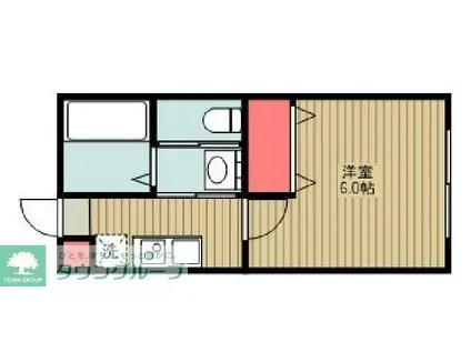 ND HOUSE(1K/2階)の間取り写真