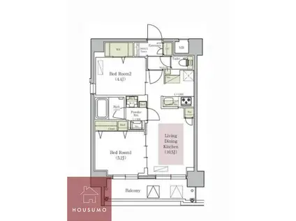 アーバネックス梅田中崎町II(2LDK/8階)の間取り写真