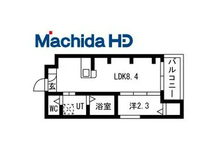 シーエムセット(1LDK/1階)の間取り写真