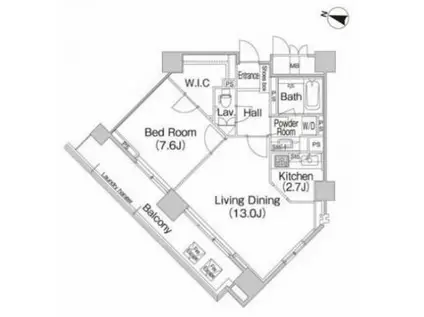 ミレニアムガーデンコート(1LDK/3階)の間取り写真