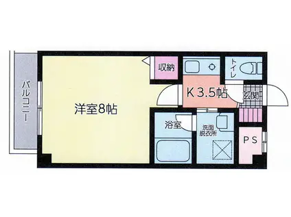 クレアーレ(1K/5階)の間取り写真