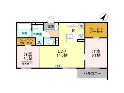 グランマーリエ(2LDK/2階)の間取り写真