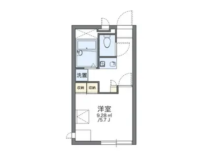 レオパレスオーキッドII(1K/1階)の間取り写真