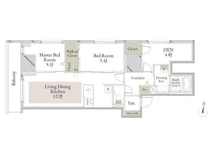 スカイテラス南大塚(2SLDK/5階)の間取り写真