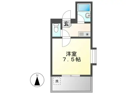 アルカディア御器所(1K/1階)の間取り写真