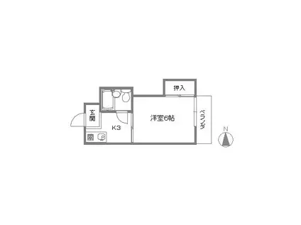 東洋プラザ都島中通(1DK/1階)の間取り写真